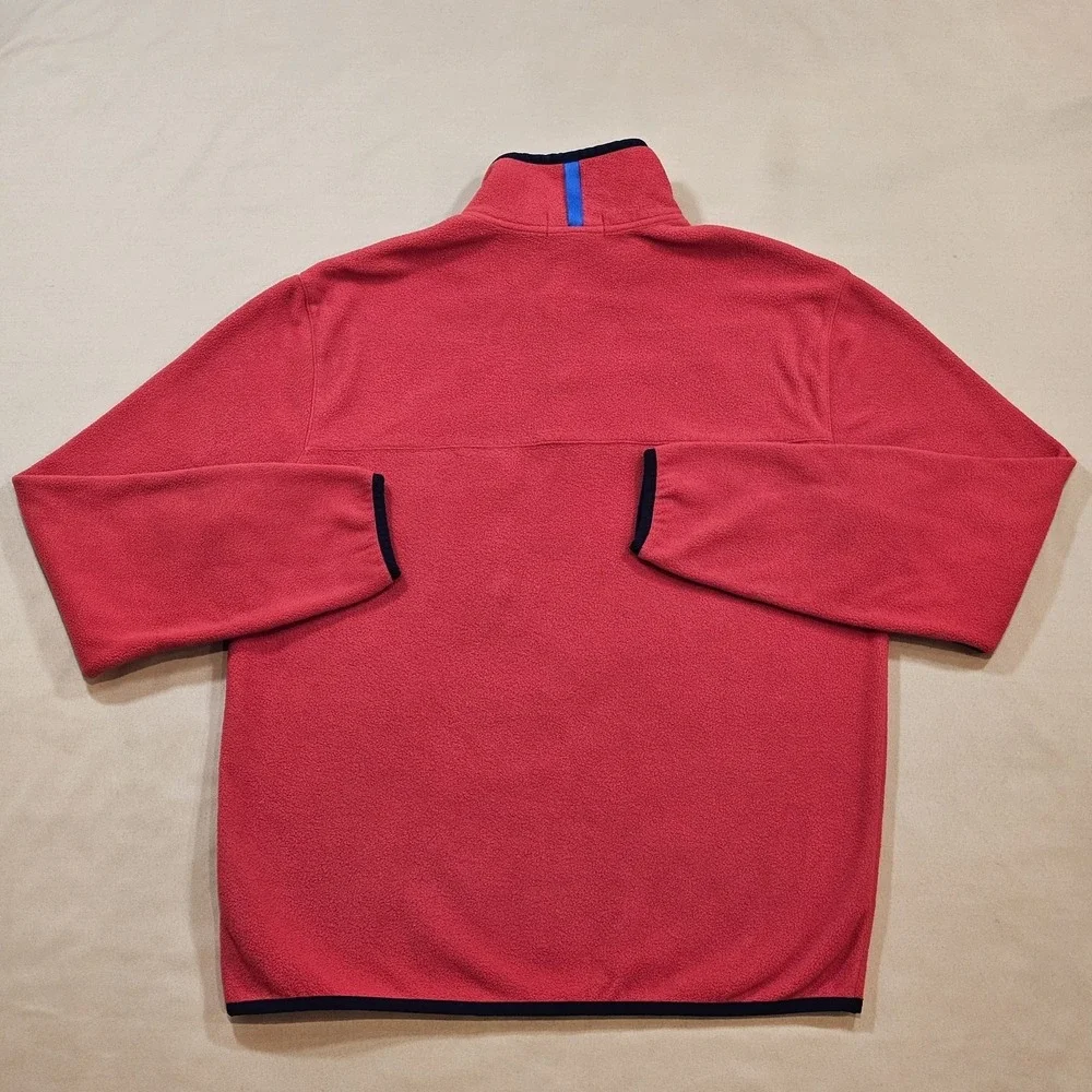 Polo Ralph Lauren Red‎ Fleece Mens S Sweater Mockneck Pullover 1/4 Snap Pockets